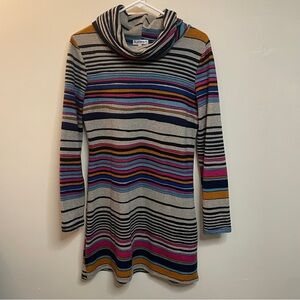 LA Soul Multicolor‎ Striped Cowl Neck Sweater Size Medium